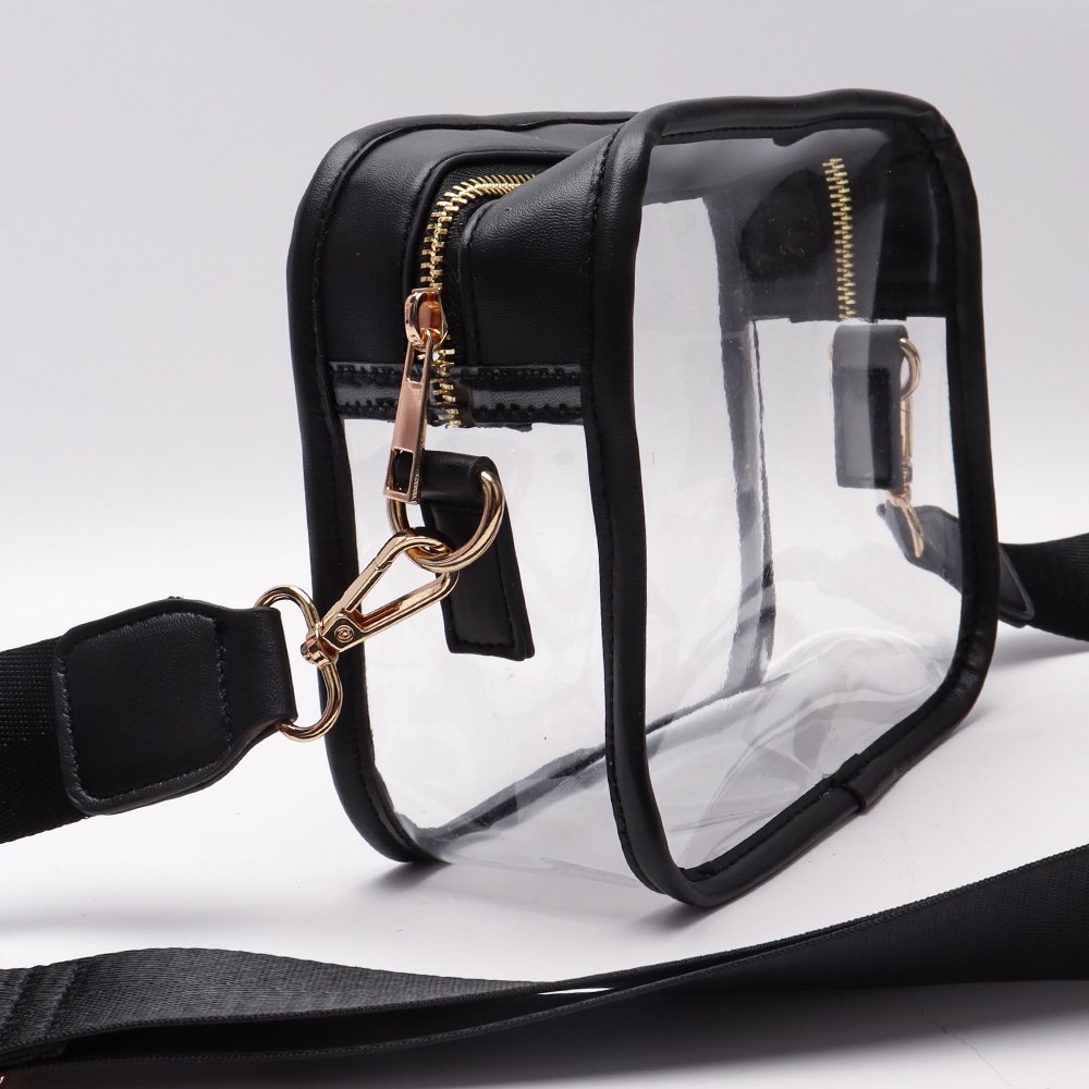 Wholesale Transparent PVC Messenger Bag Customized Fashion Chain Shoulder Clear Women Crossbody Bags