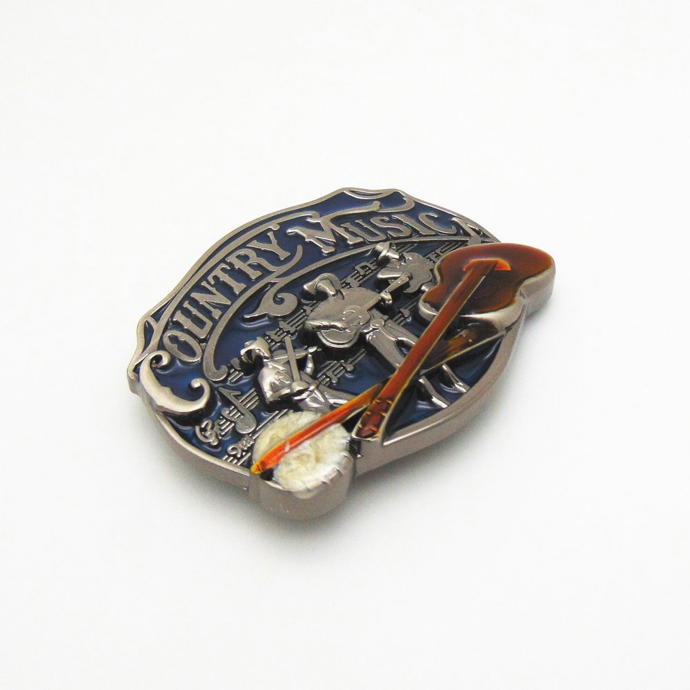 Western cowboy Hip-Hop hipster essential guitar versatile belt buckle