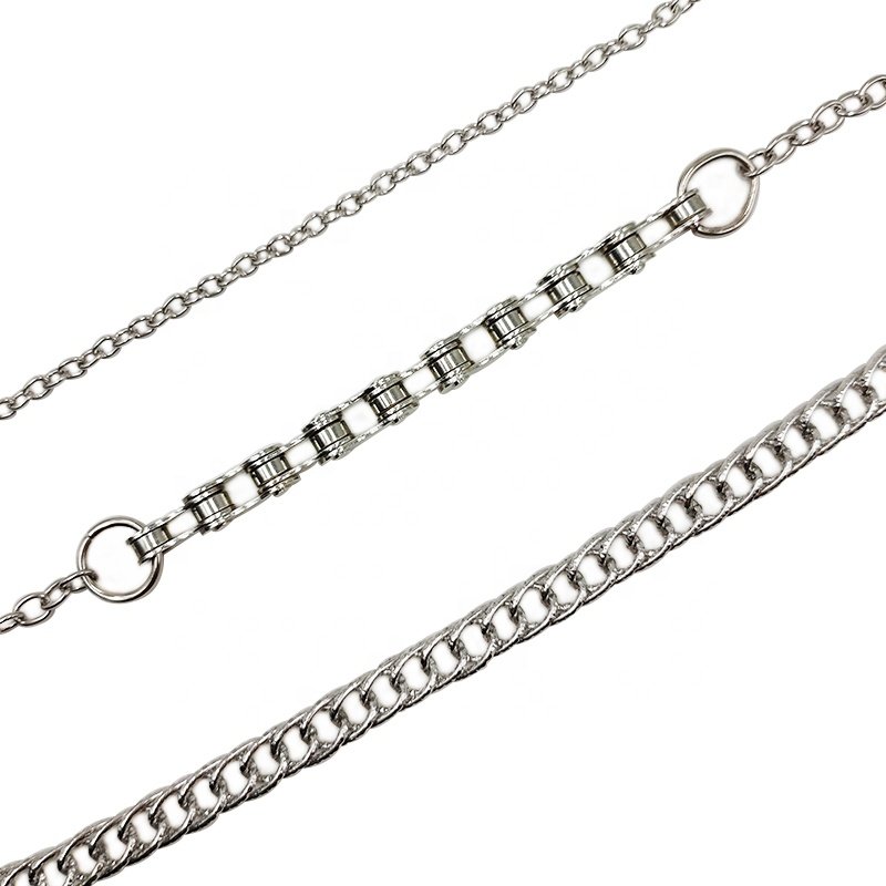 Factory Direct Hip Hop Three-Layer Chain Motorcycle Punk Jeans Chain Everything Cool Pants Trouser Chain Hanging Accessories