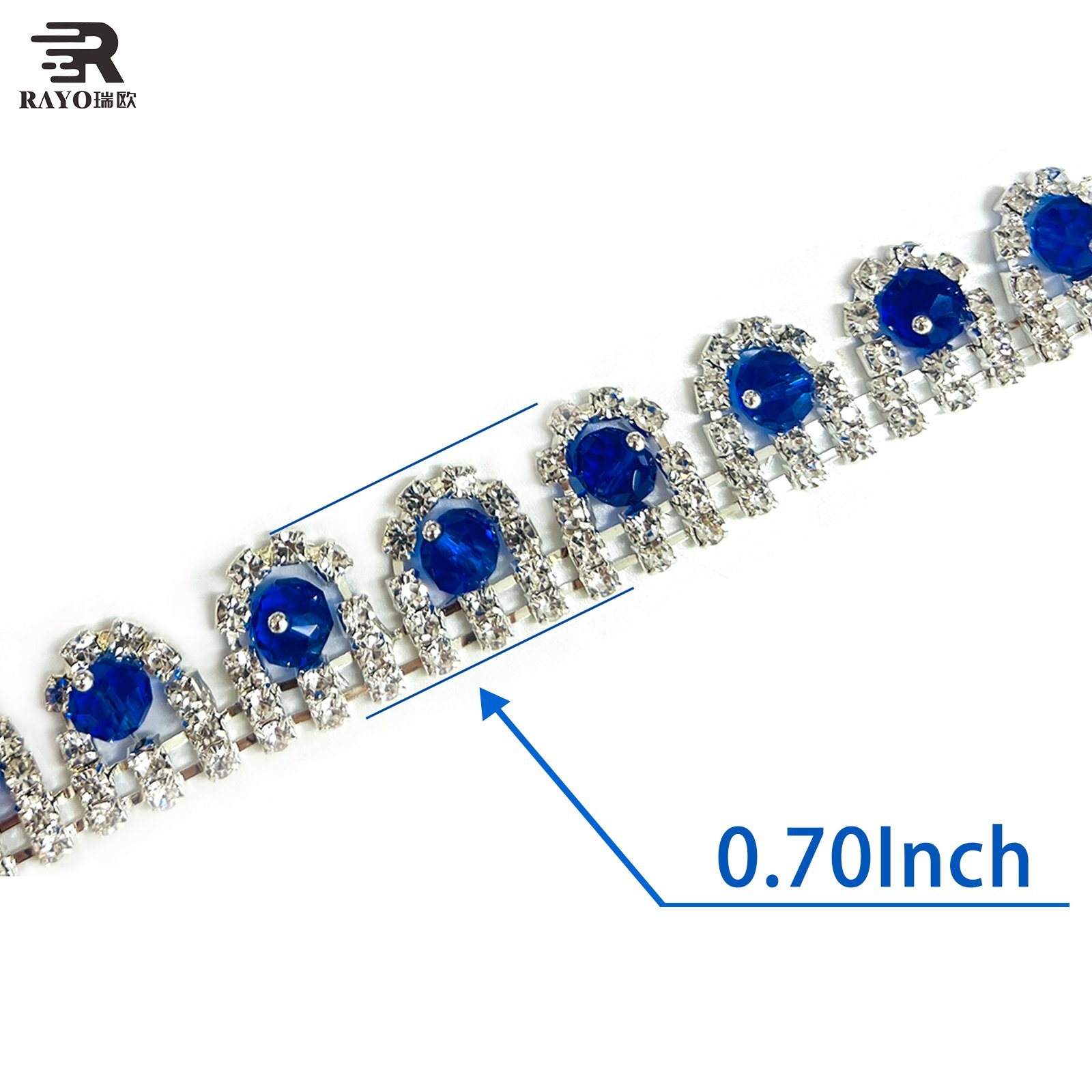 Hot Fix Glass Rhinestone Cup Chain Sew-On Trims Flatback round Shape for Shoes Garments Bags