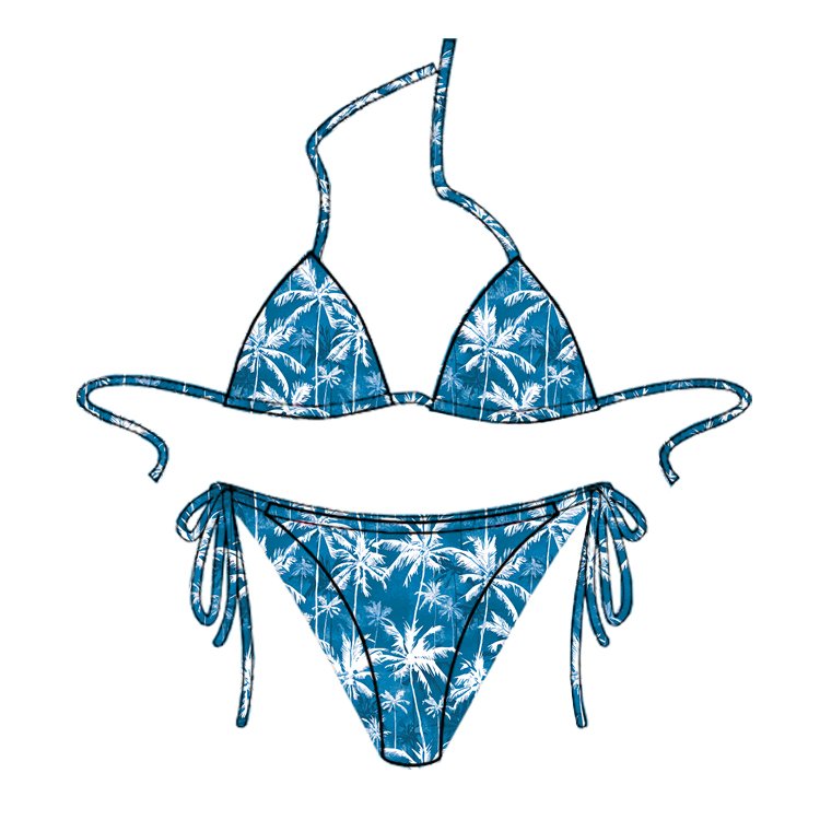 Custom Logo Swimsuit High Quality Print Swimsuit Bathing Suit Beachwear Women Bikini Sets Swimwear Bikinis