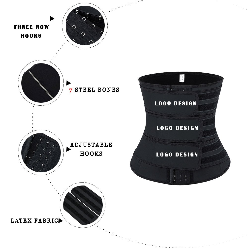 hexin wholesale private label slimming high waist latex women fitness waist trainer
