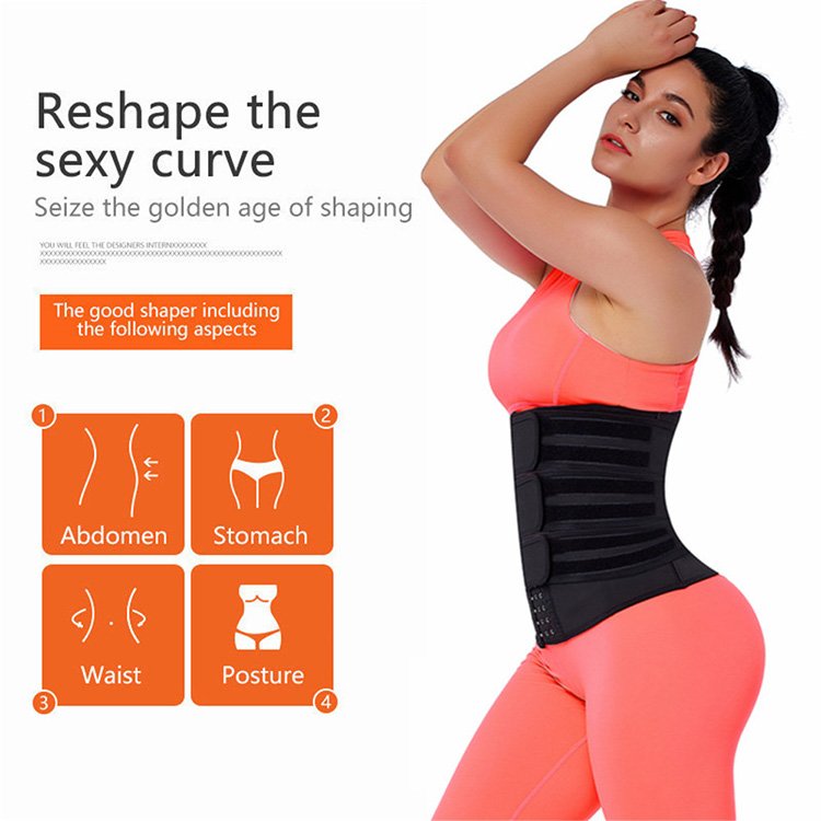 hexin wholesale private label slimming high waist latex women fitness waist trainer