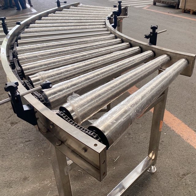 High quality ODM OEM 90 Degree 180 degree Curved roller conveyor / Taper roller conveyor