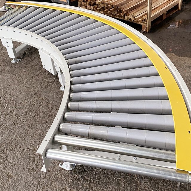 High quality ODM OEM 90 Degree 180 degree Curved roller conveyor / Taper roller conveyor