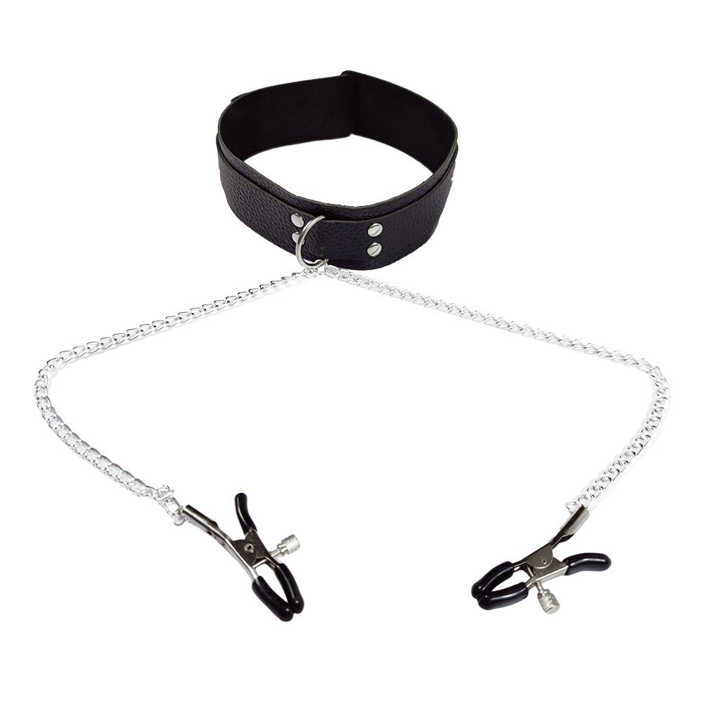 Leather BodySuit Punk Layered Chest Chain Party Waist Belt PU Belly Chain Rave Festival Club Body Jewelry with Nipple clamp