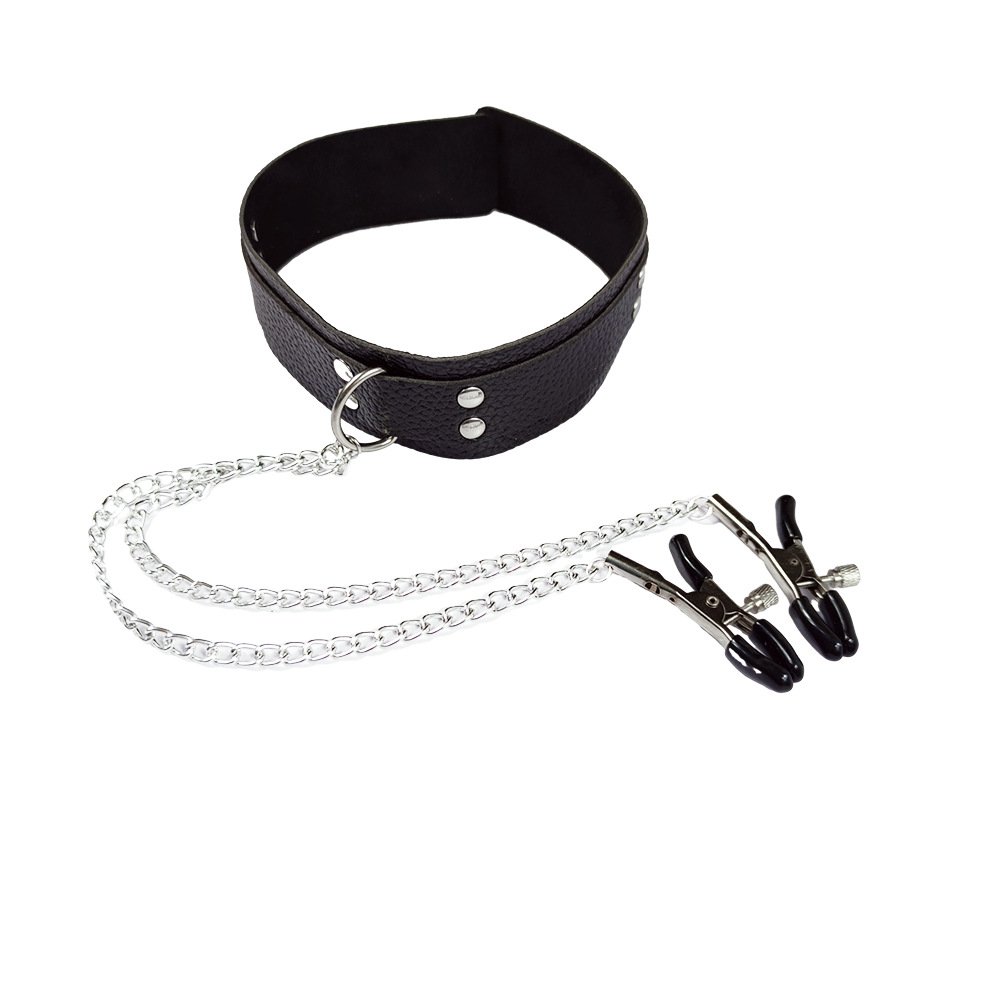 Leather BodySuit Punk Layered Chest Chain Party Waist Belt PU Belly Chain Rave Festival Club Body Jewelry with Nipple clamp