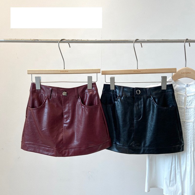 Peeqi Women Fashion Short Sleeve T-shirt Top and PU Leather mini Skirt and Chain Belt 3 Piece Set women casual Outfit streetwear