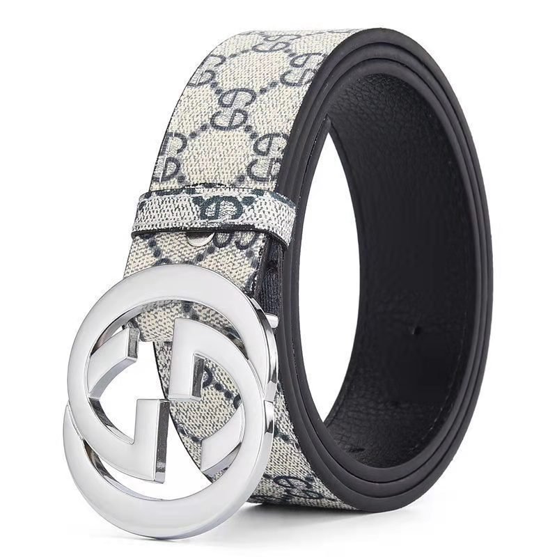 Spot on sale Luxury Men's Genuine Cow Hide Leather Designer Belt with Gold Alloy Buckle Business Dress & Jeans Accessory