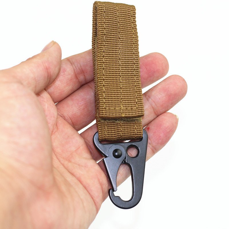 Mil-Spec High Quality Tactical Gear Clip Gear Keeper Olecranon Key Chain Belt Nylon Strap Keychain Tactical Eagle Beak Key Ring