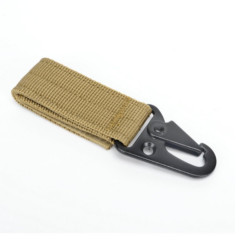 Mil-Spec High Quality Tactical Gear Clip Gear Keeper Olecranon Key Chain Belt Nylon Strap Keychain Tactical Eagle Beak Key Ring