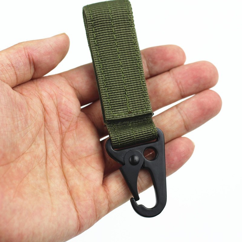 Mil-Spec High Quality Tactical Gear Clip Gear Keeper Olecranon Key Chain Belt Nylon Strap Keychain Tactical Eagle Beak Key Ring