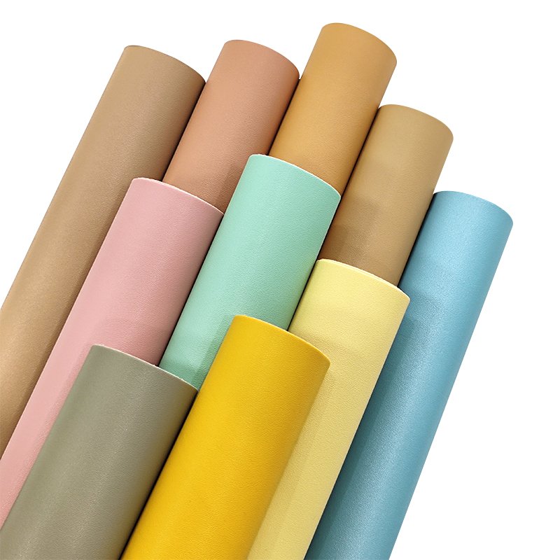Solid Color Plain Color Soft Low Price Sofa Leather Upholstery Synthetic Leather for Wallet Key Chain Making