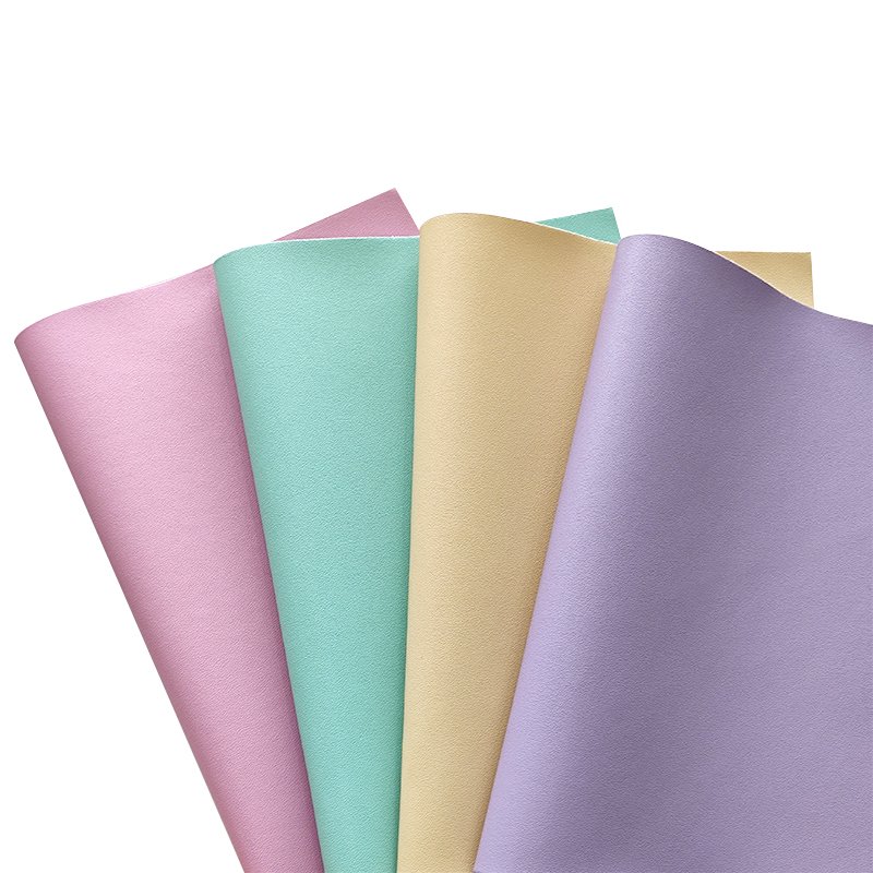 Solid Color Plain Color Soft Low Price Sofa Leather Upholstery Synthetic Leather for Wallet Key Chain Making