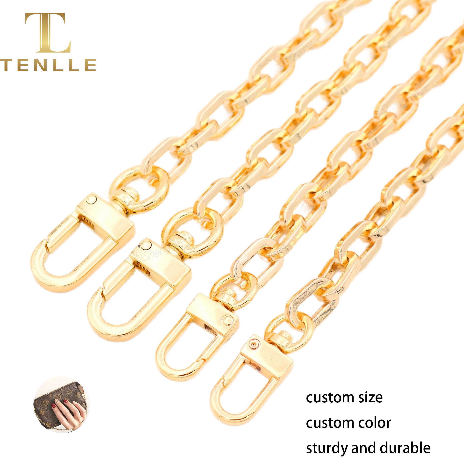 Beautiful Metal Bag Chain Purses Shoulder Strap Chain Shoulder Strap Crossbody Bag Strap Replacement For Bag Chain Accessories