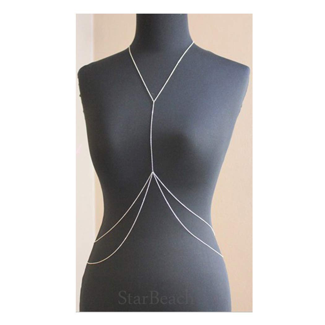 Adjustable Layerboho Bikini Chest Chain Body Multilayer Jewelry Waist Chain Underwear Thong Belt For Women