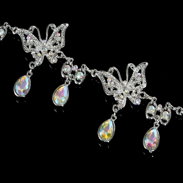 2024 New Belly Dance Waist Chain Butterfly Rhinestone Tassel Tassel Waist Chain Dress Costume Accessories Women Belt