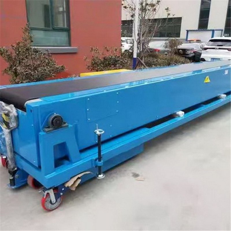 Telescopic belt conveyor loading and unloading cargo equipment machine