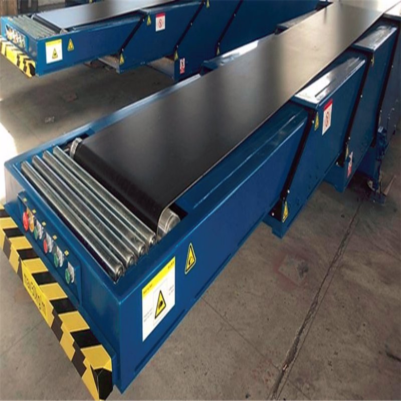 Telescopic belt conveyor loading and unloading cargo equipment machine