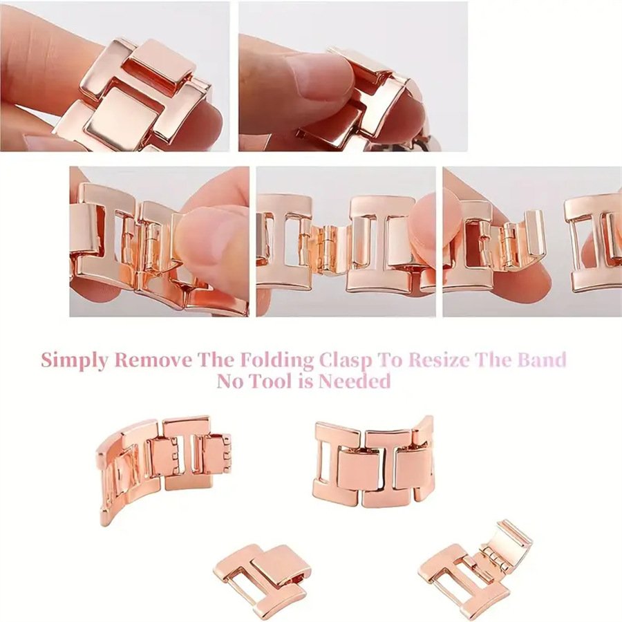 Fashion Luxury Heart Glitter Bracelet Bohemian Leather Watch Straps For Apple 49/45/44/42/40/38MM Women Metal Chain iWatch Band