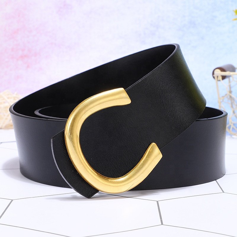 Women's Fashion Wide Belt Genuine Leather Material Skirt Windbreaker Jacket Decorative Belt