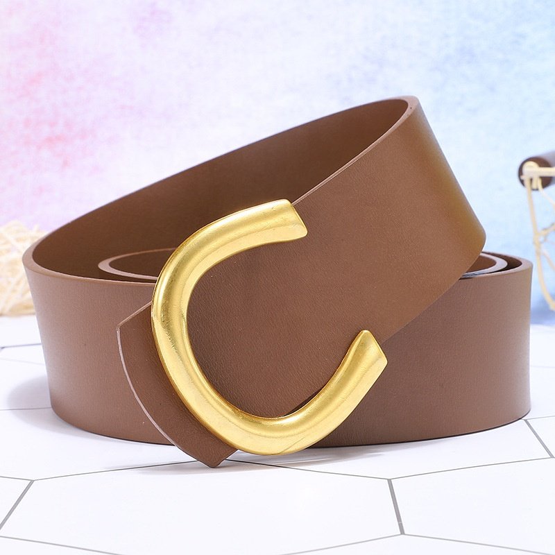 Women's Fashion Wide Belt Genuine Leather Material Skirt Windbreaker Jacket Decorative Belt