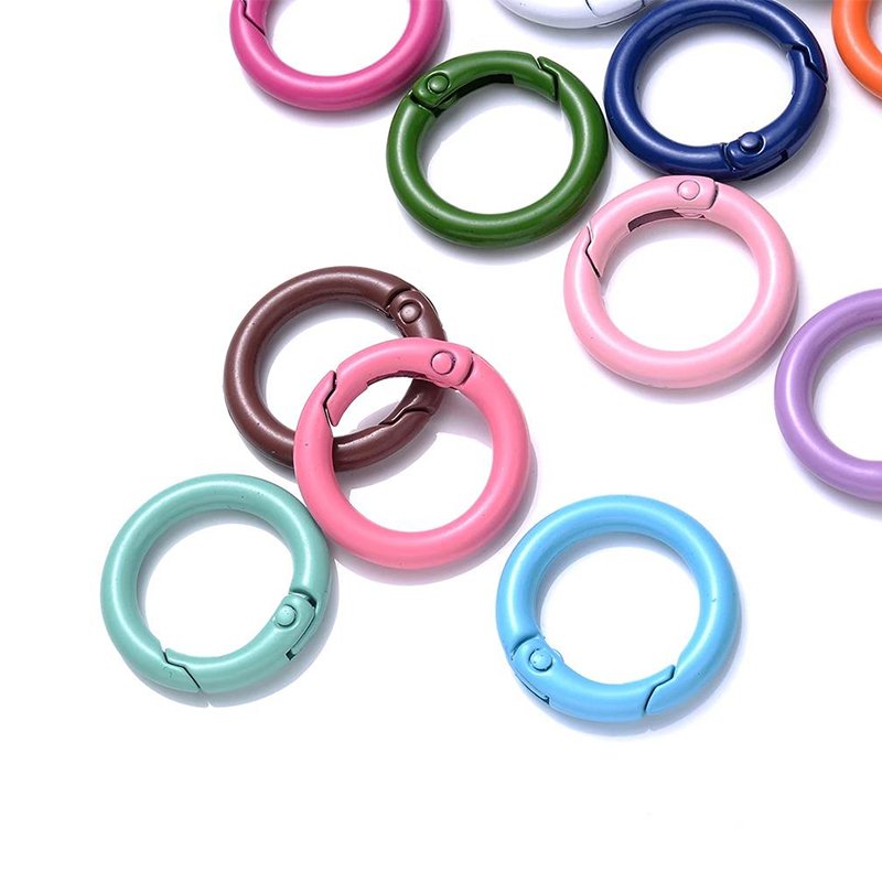 Handbag Accessories 25mm Round Gate Rings Key Ring Spring Opening 1" Circle Snap Clip Hook Spring O Ring