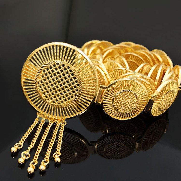 Dubai chain Belts For Women Luxury Gold Plated Bridal Waist belts With Cutout Metal gold filled jewelry