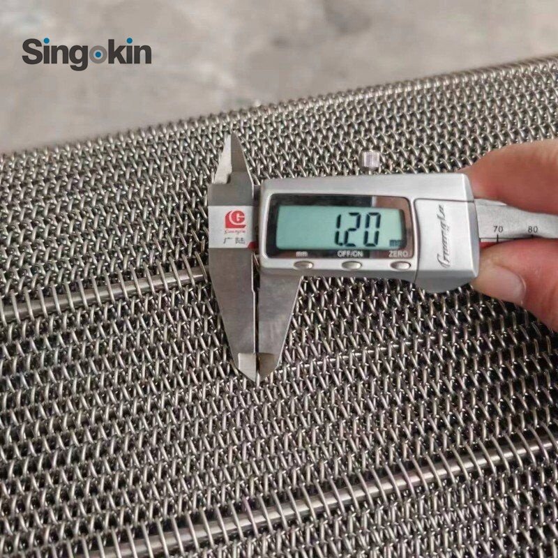 Stainless steel wire mesh rod conveyor belt metal ladder track conveyor belt for bakeries