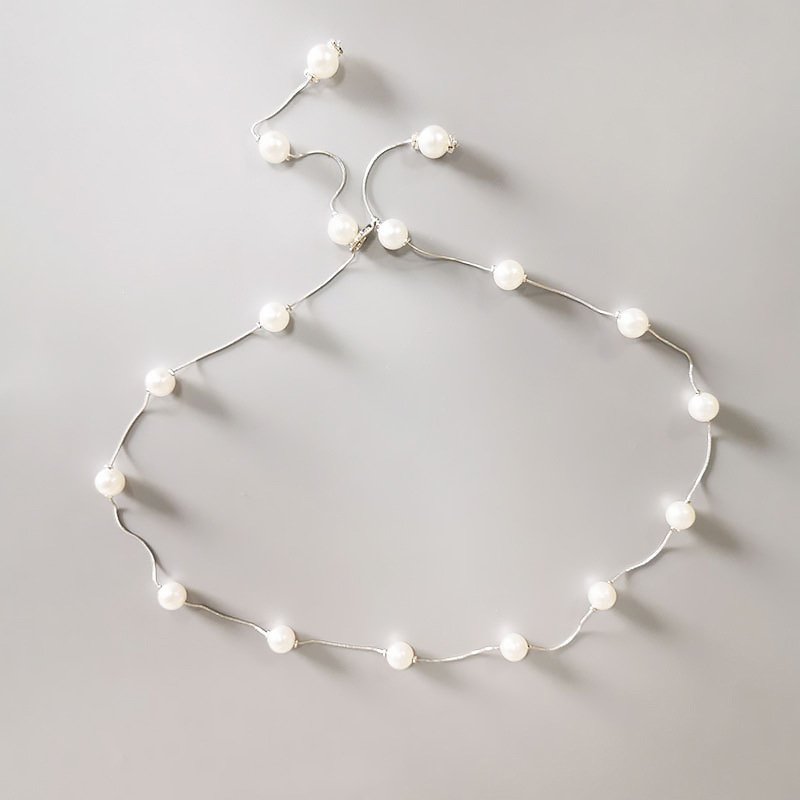 Fashion Silver Gold Color Thin Chain Pearl Women Belly Waist Chains Women Belt Chain