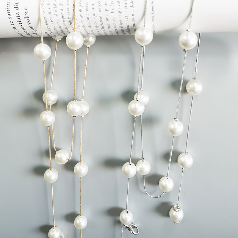 Fashion Silver Gold Color Thin Chain Pearl Women Belly Waist Chains Women Belt Chain