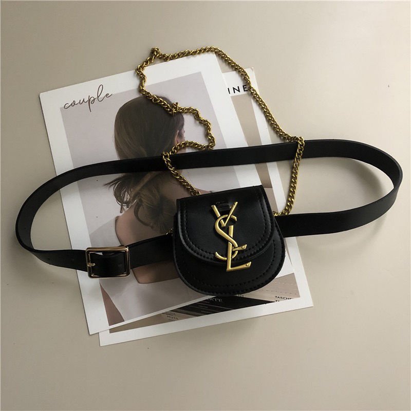 Logo Wholesale designer luxury brand chain belt bag women's fashion small Fanny pack decorative mini bags