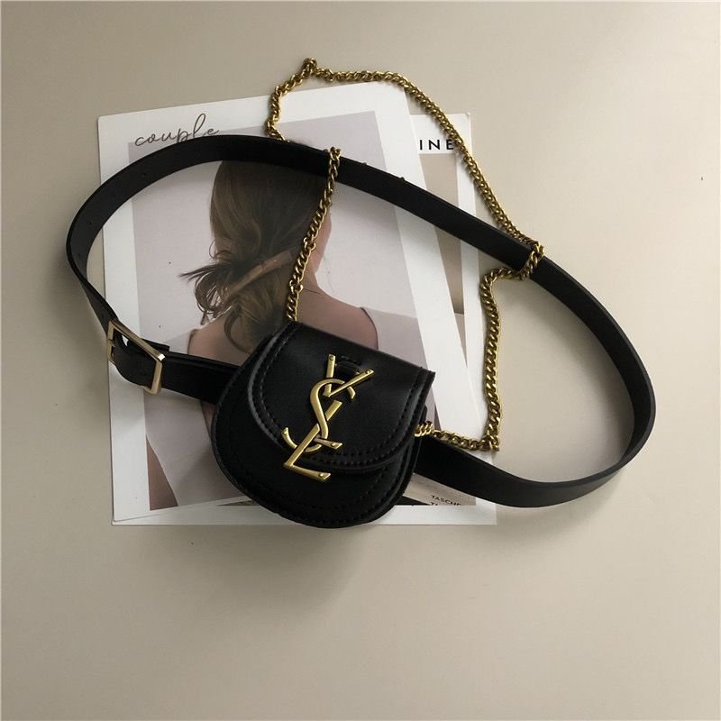 Logo Wholesale designer luxury brand chain belt bag women's fashion small Fanny pack decorative mini bags