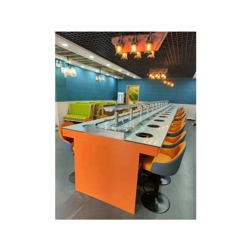 Rotary buffet transmission belt sushi conveyor belt system for restaurant