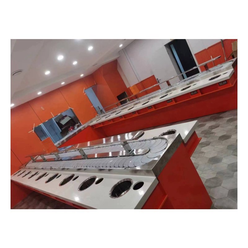 Rotary buffet transmission belt sushi conveyor belt system for restaurant