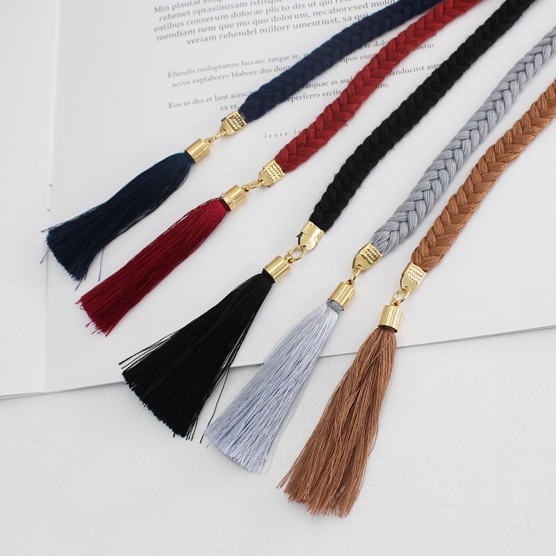 Women's Elastic Textile Belt Energy Elastic Belt Women's Fashion Vintage Wide Waist Belt Elastic