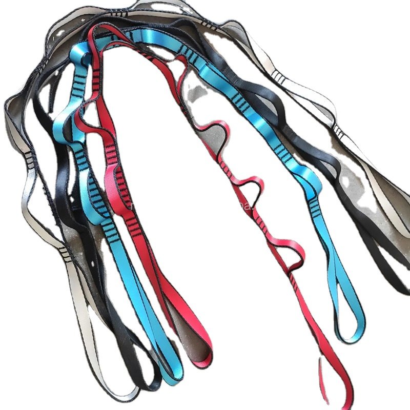 Aerial Yoga Stretch Belt Nylon Adjustable Durable Daisy Chain For Outdoor Rock Climbing