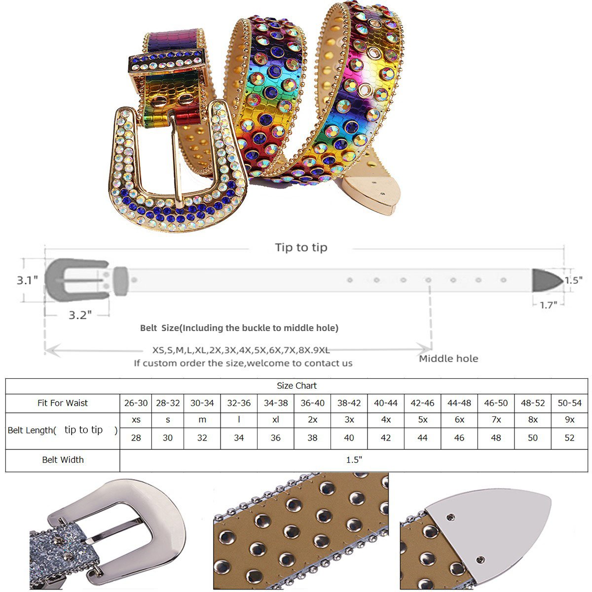 Hot Pink Bling Western BB pu Leather Belt with Red Crystal Stone Fashionable Alloy Buckle for Men and Women