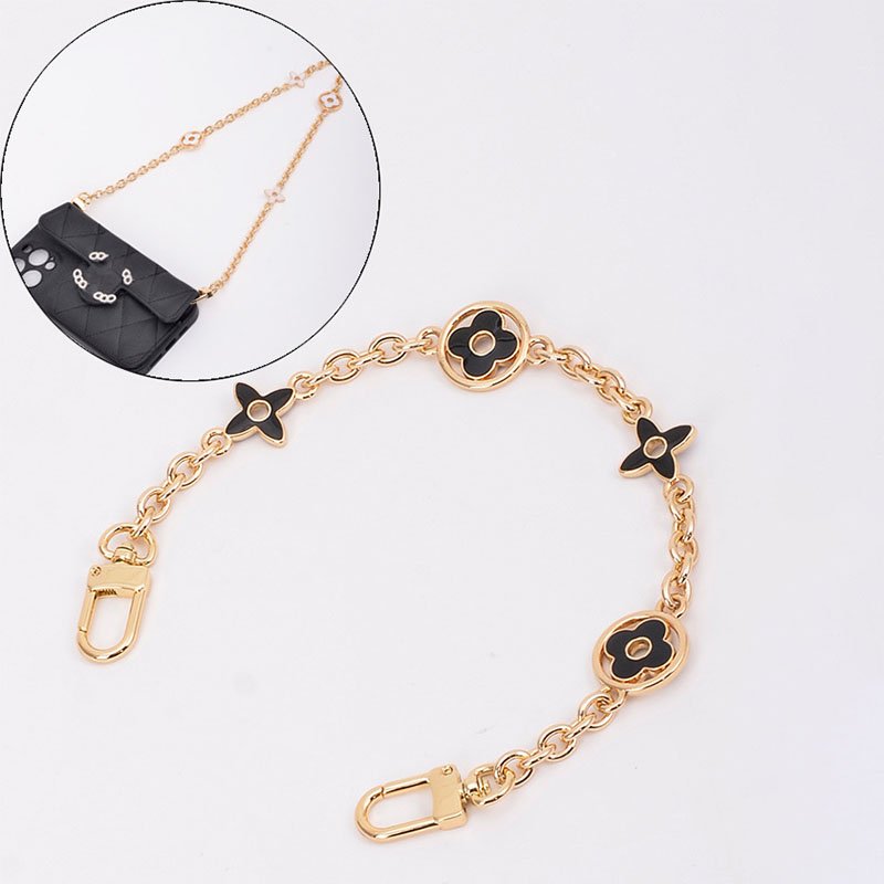 RW Luxury Pink Black Designer Key Chain Bag Charm Chain Accessories Purse Handle Replacement for Women Shoulder Handbag Decor