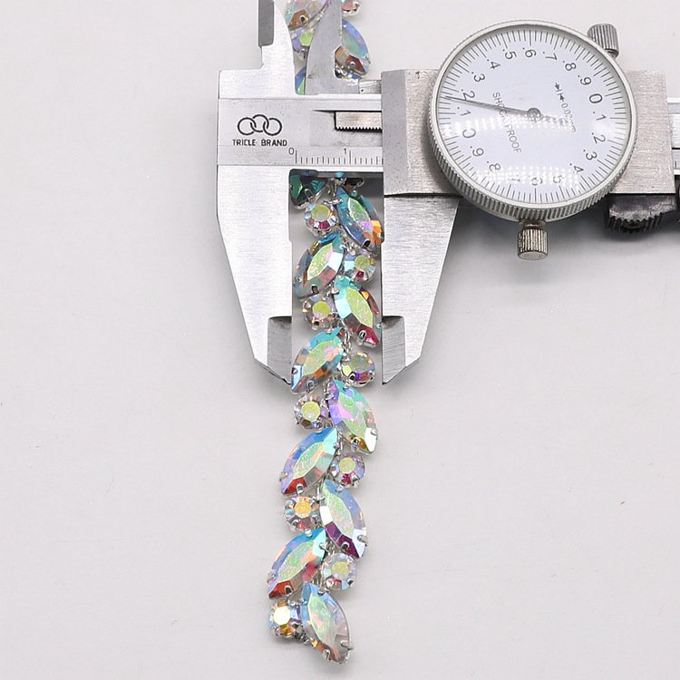 Wholesale Crystal Rhinestone Chain Trimming Bridal Sash Rhinestone Trim Applique Wedding Belt Garment Accessories RC70502