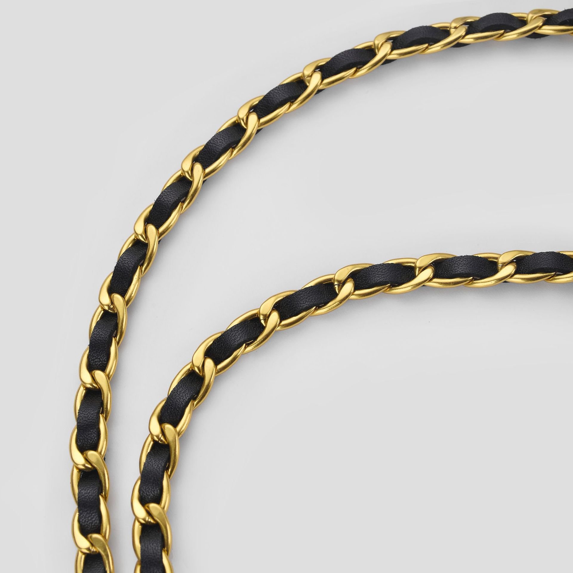 Wholesale Fashion Gold With Black Chain Accessories Women Chain Belt Waist Custom Logo