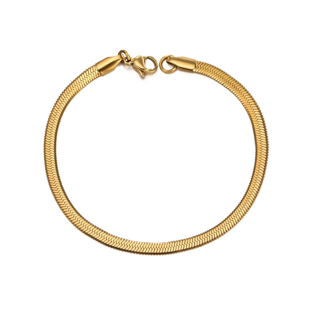 Geometric Watchbelt Stainless Steel Jewelry Hop 8mm Belt Chain Bracelets For Women Men Wearing