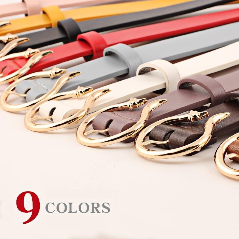 2023 New Spot Hot Sale Women's Belt Trend Fashion Pants Belt Decoration Wide Belt Multi Color Alloy Sun Buckle