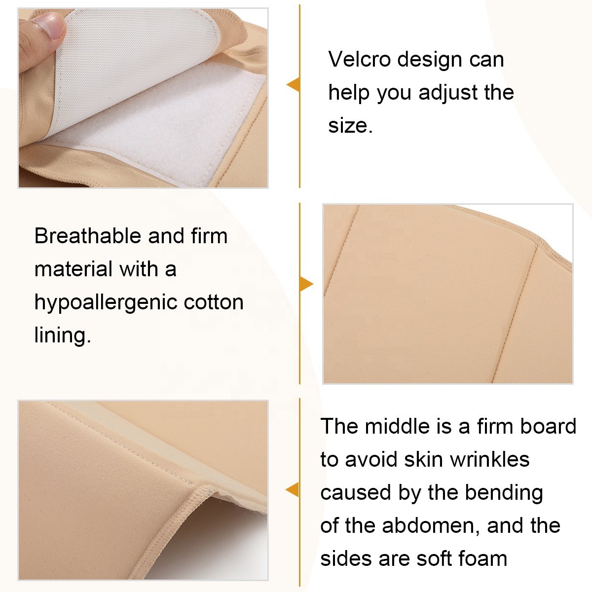 Hexin Shapewear Verified Pro HEXIN Wholesale Slimming Belt Abdominal Board Post Surgery Ab Compression Plus Size Private Label Waist Trainer Women Body Shaper