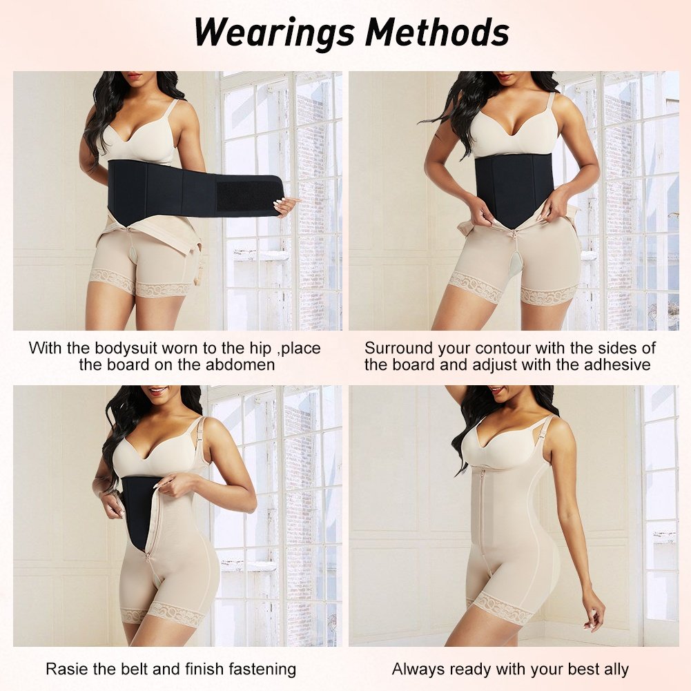 Hexin Shapewear Verified Pro HEXIN Wholesale Slimming Belt Abdominal Board Post Surgery Ab Compression Plus Size Private Label Waist Trainer Women Body Shaper