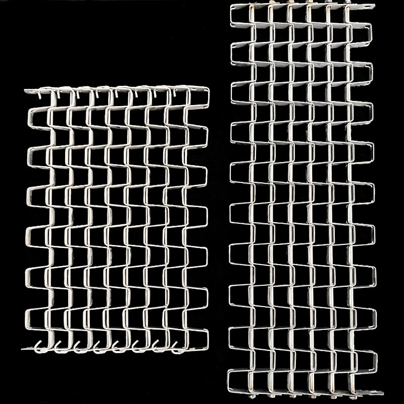 Flat wire carbon steel chain driven stainless steel honeycomb conveyor belt