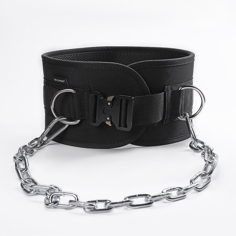 Fitness Dip Belt with Chain for Weightlifting, Pullups, Powerlifting, and Bodybuilding Workouts Waist Support