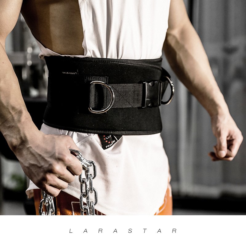Fitness Dip Belt with Chain for Weightlifting, Pullups, Powerlifting, and Bodybuilding Workouts Waist Support