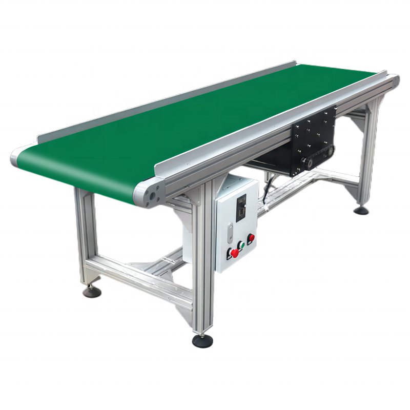 DZJX Pu Pvc Stainless Steel Belt Conveyor Food Grade Modular Plastic Slat Chain Belt Conveyor For Conveyor Packaging Machinery