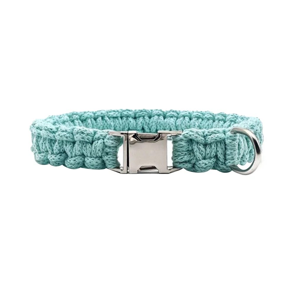 Manufacture Personalized Fancy Pet Collar Blue And Red Paracord Dog Collar For Medium And Small Dog